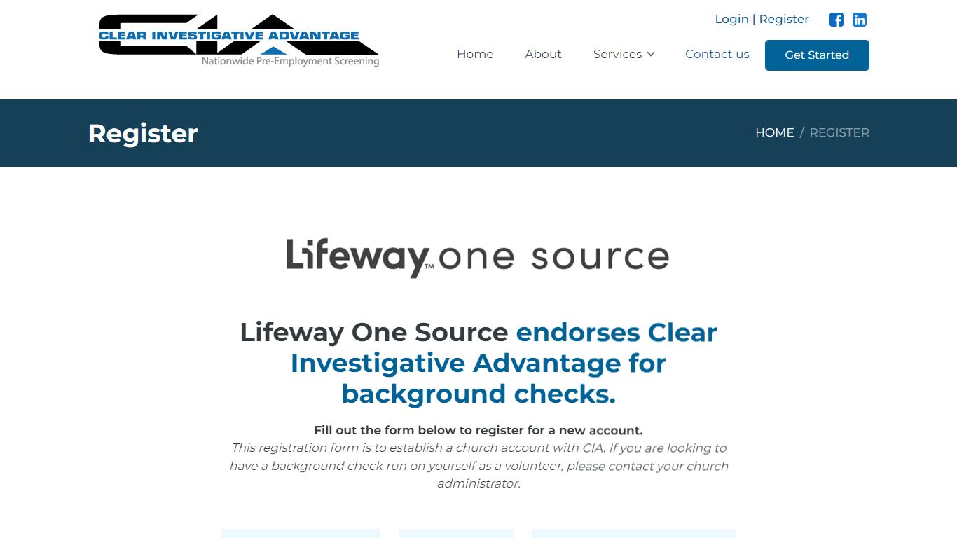 Register with Clear Investigative Advantage
